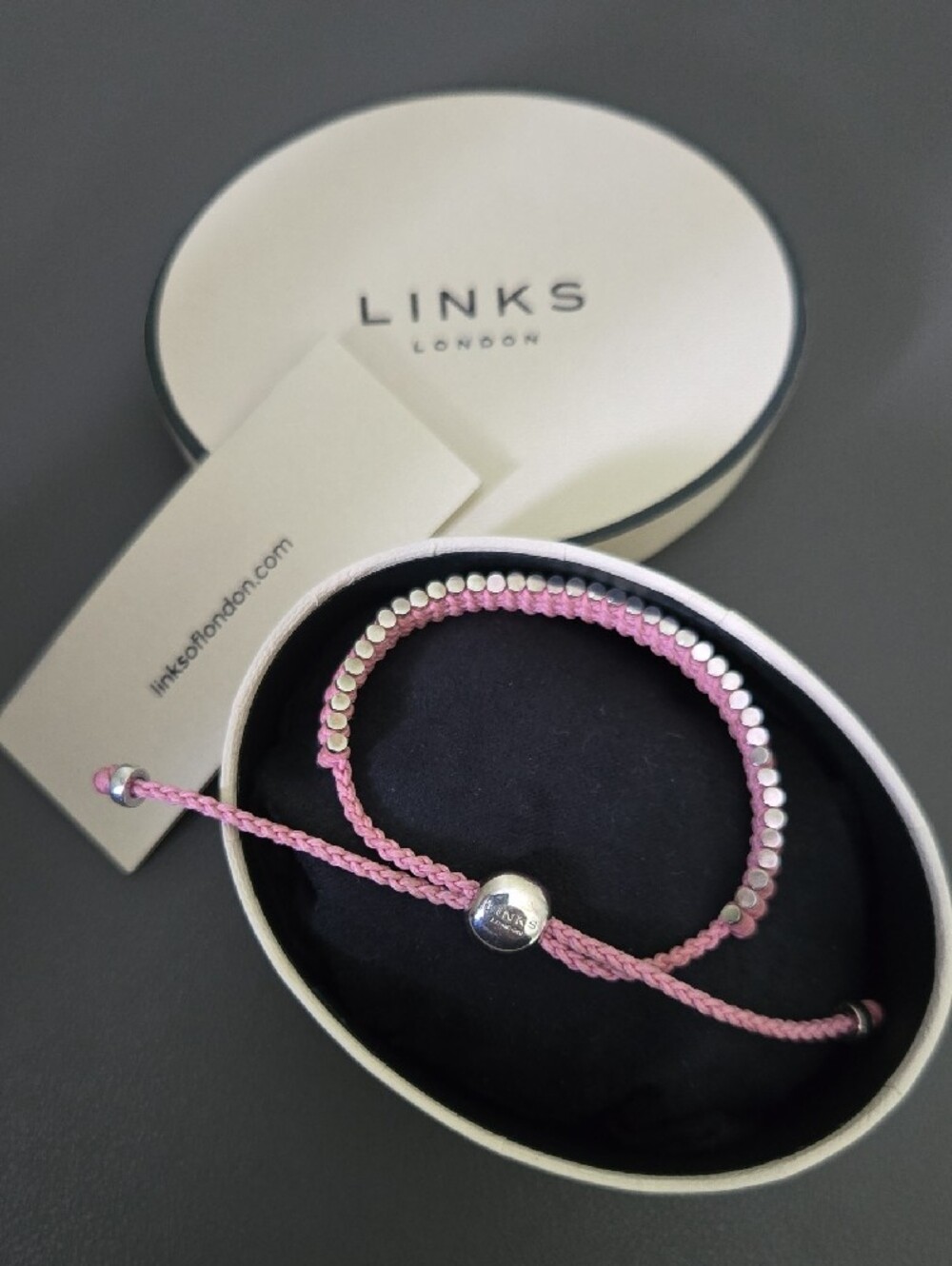 Links of London Pink Ribbon Bracelet with Silver Accents - Picture 3 of 8